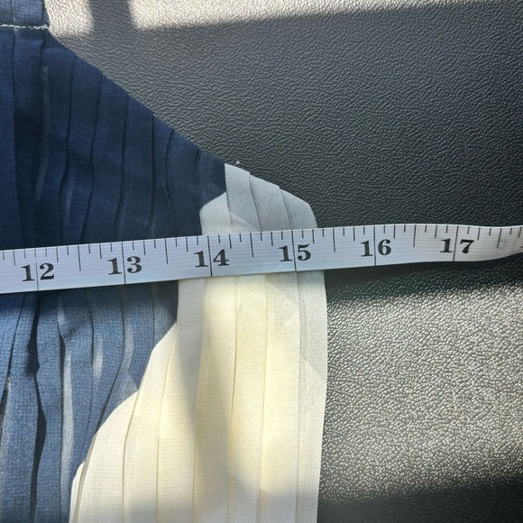 Womens Banana Republic Pleated Geometric Print Midi Dress Size 0 - Picture 5 of 7